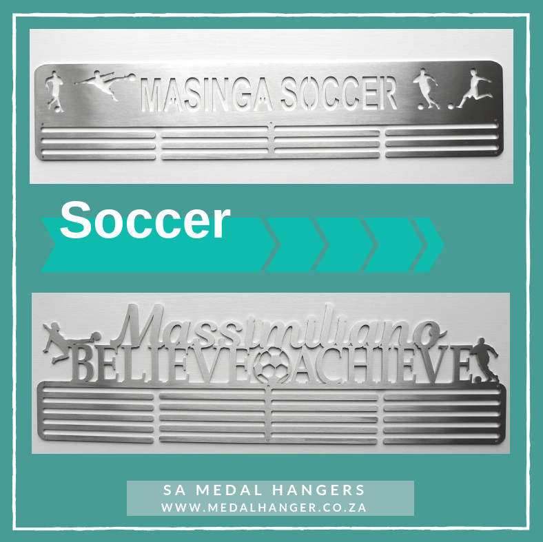 Personalised Medal Hangers for Soccer